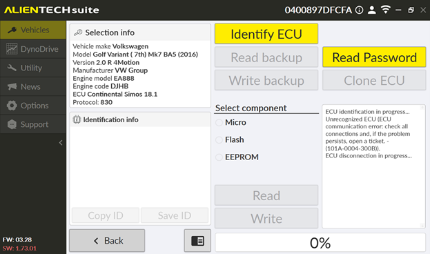 VW Golf ecu tuning